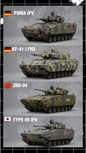 Modern IFV Comparison: Puma vs Lynx vs ZBD-04 vs Type 89