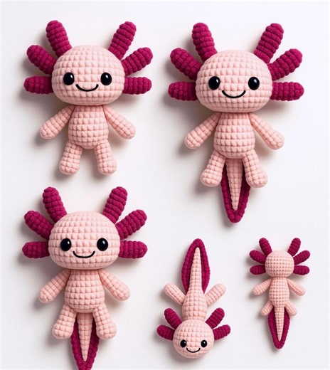 Crochet Axolotl Pattern | Amigurumi Doll DIY Tutorial (PDF) - Etsy