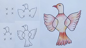 72K views · 770 reactions | How to draw an eagle from xxxx letter for kids | Easy trick eagle drawing | Priyanka creative guru | Facebook