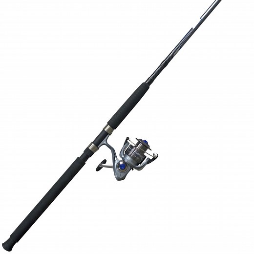 Quantum Blue Runner Spinning Reel and Fishing Rod Combo, 10-Foot Rod, Size 60 Reel, Blue