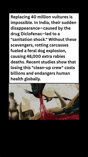 The $34 Billion Bird: What Happens When Vultures Vanish? 🦅💀 #wildlife #facts #shorts