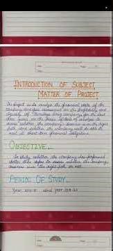 Project File Accountancy | Accountancy Project file #projeectfile #ccsuniversityaccountfile