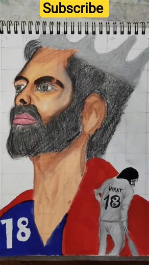 Virat Kohli drowning #Hyper Realistic Art#Art#Acrylic painting#Art shorts#shorts#art #drawing