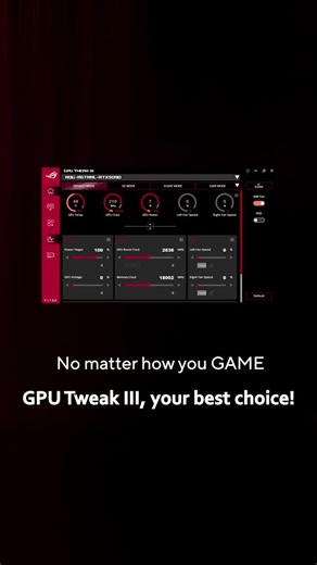 ROG Global on Instagram: "You know the drill — when your rig’s running smooth, you’re unstoppable.🎮​⁣ ​⁣ Keep GPU Tweak III running. Always.🔥​"