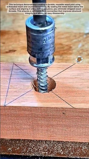 The Secret to Indestructible Wood Joints! (Hidden Threaded Insert Hack)