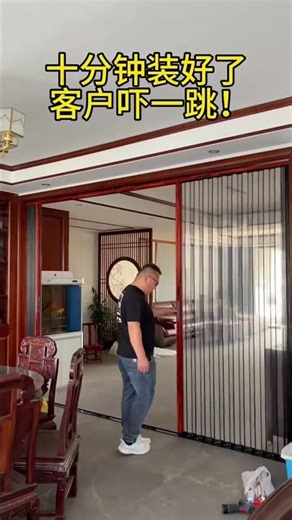 No-drill design, does not damage the wall #partition door #sliding door