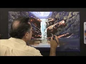 How to paint a waterfall in Oils and Acrylics