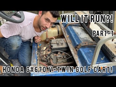Will It Run? 2004 Honda GX670 Golf Cart - Part 1