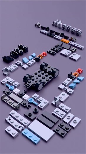 Ksunder Cage | Animation Artist on Instagram: "LEGO DeLorean Time Machine ⚡️ | 95 Pieces LEGO DeLorean Time Machine ⚡️ Back to the Future build with 95 pieces. Assembly animation made in Blender. About this project: This is a high-end CGI production created entirely from scratch using professional 3D tools. Every brick was digitally modeled, textured, and animated to bring this incredible engineering to life. This visual artwork is my original creative expression, designed to showcase the beauty