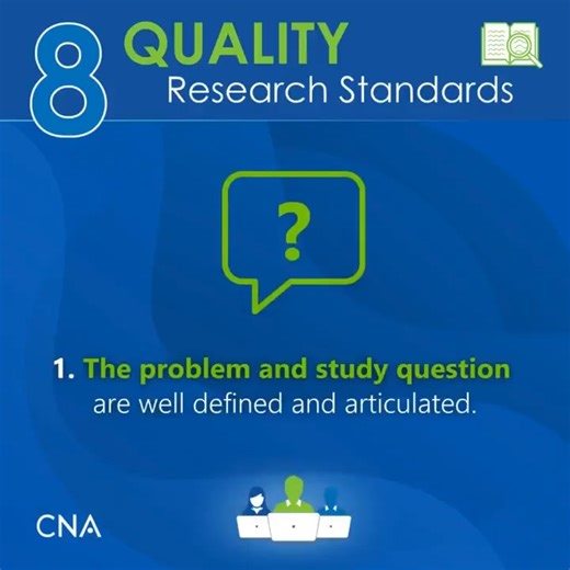 At CNA, we are committed to the principle of conducting honest, accurate, and actionable research to inform the critical work of public policy decision-makers. To ensure consistency with this principle, we never compromise on our eight standards for quality research. You can learn more about our approach to research here: https://lnkd.in/gGDPaY46 | CNA Corporation