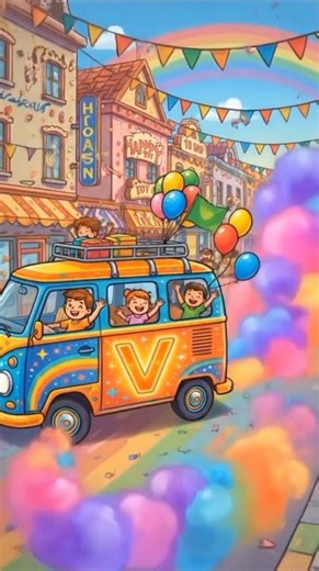 Colourful Letter V Song | V for Van 🚐 V for Violin 🎻 | ABC Alphabet Rhymes for Kids