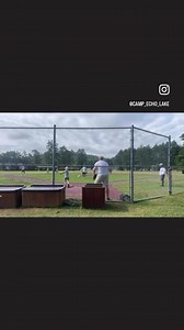 Put me in coach! Batting practice at CEL 💛💚⚾️ #campecholake #warminnerglow #baseball #batting #happycampers | Camp Echo Lake