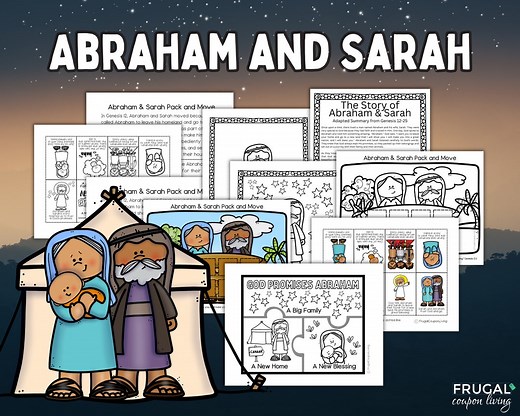 Abraham and Sarah Story Activity Sheets, Abraham and Sarah Crafts for Kids Bible Class, Cute Sunday School Worksheets & Lesson Plans PDF - Etsy