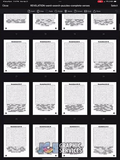 📖 Bible Word Search Puzzles – Revelation