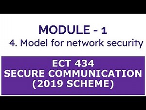 MODULE - 1.4 Model for network security | S8 ECE| SECURE COMMUNICATION KTU |ECT434