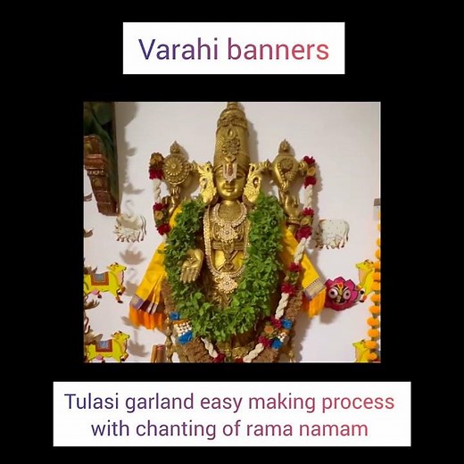 Tulasi garland easy making process with chanting of rama namam