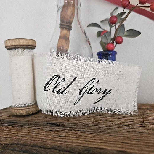 Primitive “old Glory” Fabric Ribbon Spool – Rustic Patriotic Decor on Vintage-inspired Wood Spool - Etsy