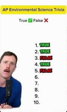 AP Environmental Science True or False