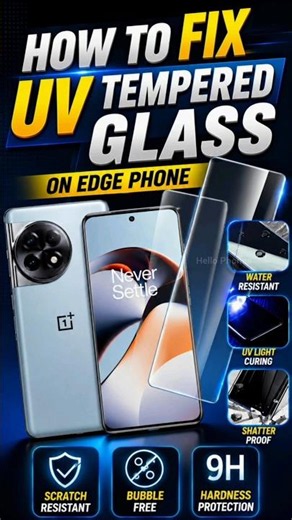 How To Fix UV Tempered Glass | Perfect Installation Guide | UV Tempered Glass Installation