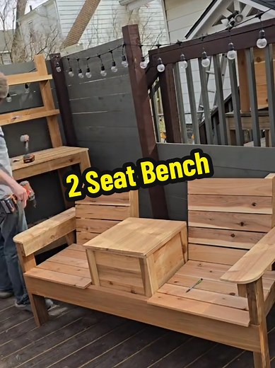 DIY 2-Seat Bench with Built-in Storage