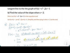 Derivative from First Principles