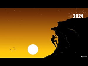 New Year 2024 Drawing | How to Draw in Ms Paint | drawing in paint in computer | paint in computer