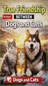 True Friendship Between Dog and Cats #animals #dog #cat
