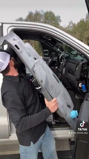 Crew cab truck headliner removal