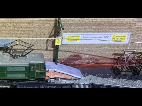 Vintage Triang EM2 "Aurora" 27002 CKD Cab Rides on my layout with original pantographs and catenary.