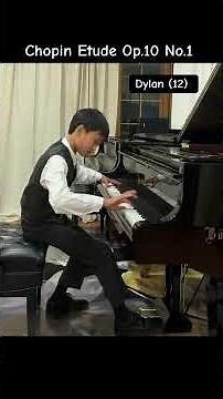 Winner of Chopin International Competition- Dylan Zhang (12)- Chopin etude Op.10 No.1 #chopin