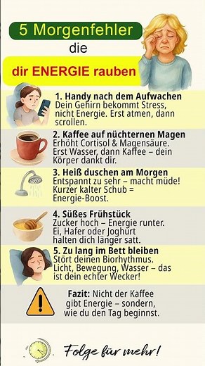 5 Morgenfehler, die dir Energie rauben