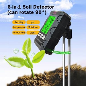 [Hot Item] 6 in 1 Intelligent Soil Tester to Test pH/Fertility/Moisture/Temp/Sunlight/Humidity for Plant Soil
