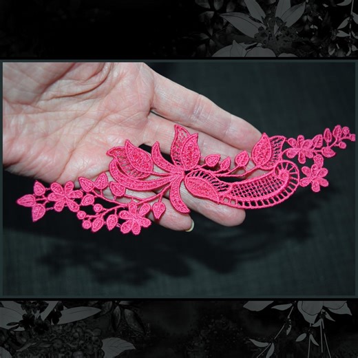 Flower Border FSL Embroidery Design Freestanding Lace Flower Machine Embroidery, Floral Embroidery - Etsy