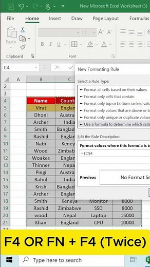 How to Highlight Specific Rows in Excel Using Conditional Formatting | Excel Tips
