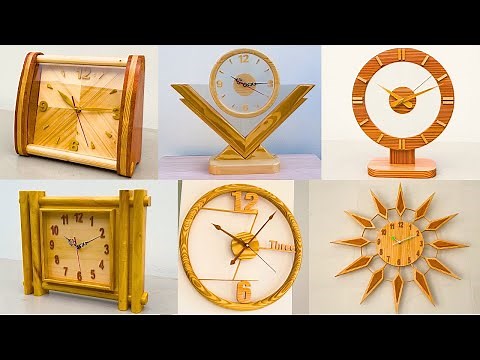 6 Most Loved Beautiful Wooden Clock Models //// DIY Simple Art Wooden Clocks At Home