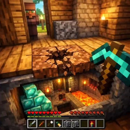 5 Seconds to Stop the Lava…#minecraft #gaming #waterbucket #survival