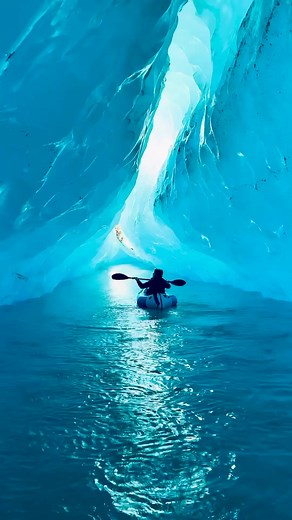 Mesmerized by @rodtrvn gracefully floating through the stunning ice caves of Alaska! ❄️✨ Nature’s frozen masterpiece comes alive in this captivating video, where each glide is a dance accompanied by the gentle symphony of water droplets.Fun fact: These ice formations are sculpted by centuries of freezing and thawing! 🧊UPLIFTING Content: @rodtrvn and @beautifuldestinations 📍 Alaska, USA🎶 Grounded Above - Jozeque | UPLIFT