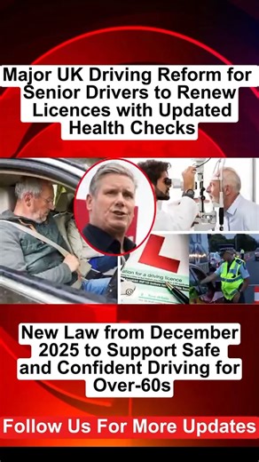 5.4K views · 25 reactions | Important update for senior drivers in the UK: From December, new health check requirements will apply when renewing driving licences. Stay informed before the changes take effect. | Britain News Now | Facebook