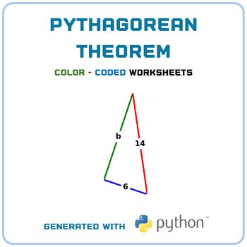 High School Geometry Worksheets: Pythagorean | SPED, ELL Visual Support (set 3)