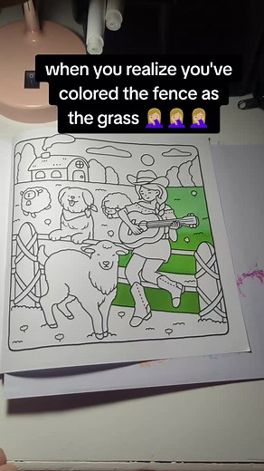 Coloring Fails: When Grass Becomes the Fence
