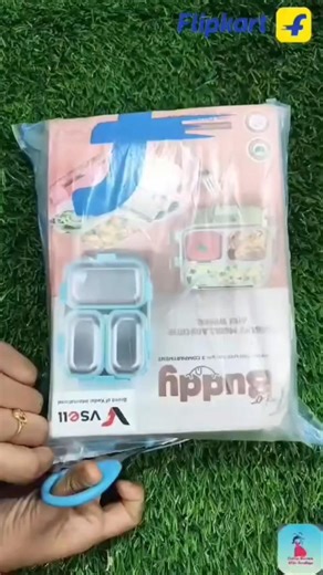3 Compartment Stainless Steel Lunch Box Unboxing | Best Tiffin Box #shorts #shortsvideo #flipkart