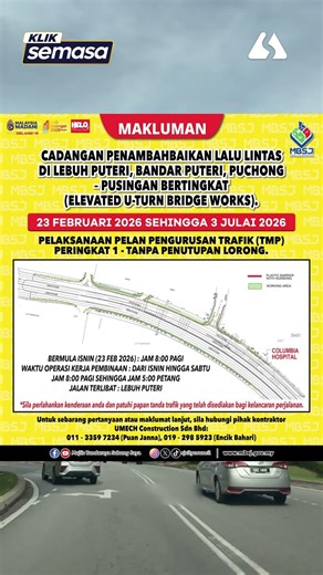 Atasi kesesakan: MBSJ bina pusingan bertingkat di Lebuh Puteri mulai 23 Februari