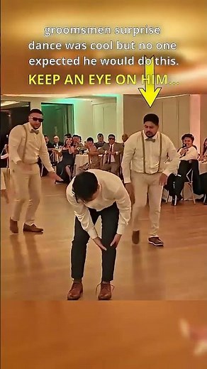 Groomsmen surprises BRIDE at WEDDING #wedding #weddingdance #surprise
