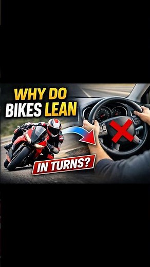 Why do motorcycles fall into turns instead of staying straight? #motorcycle #bikephysics #motogp