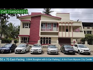 50x70 East-Facing 5 BHK Bungalow with 6-Car Parking | 4 Km From Mysore City Center