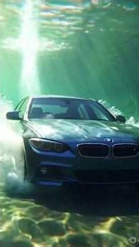 BMW Driving Underwater 😱 | Unreal Car Scene #shorts
