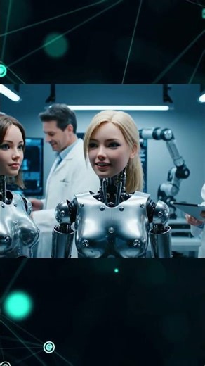 The Process of Creating an AI Robot With a Real Human Face #aivideo#veo3 #shorts