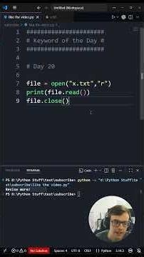 Python Keyword of the Day 20/30 #pythonforbeginners #coding