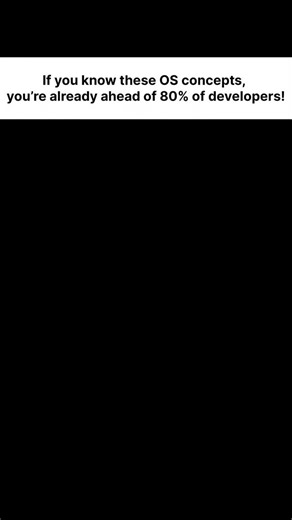 IT Students Mentor | Tech & Coding on Instagram: "✅ Bookmark this! These OS concepts are everywhere 🔥 🔖 Save this post and share it with your tech buddies! 📌 Follow @codementor.io for more tech gems like this 💻 (Javascript, OS, Technology, Coding, Programming, Explore, DSA, Python, SQL,) Hashtags:- #os #learntocode #coding #programming #technology #engineering #software #developer #viral #trending #explore #growth #fyp #reels"