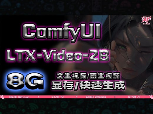 快到离谱且强大的视频生成模型 LTX-Video-2B，8G显存可用，支持文生视频以及图生视频，可以制作横屏与竖屏画面，最高生成10秒24帧画面